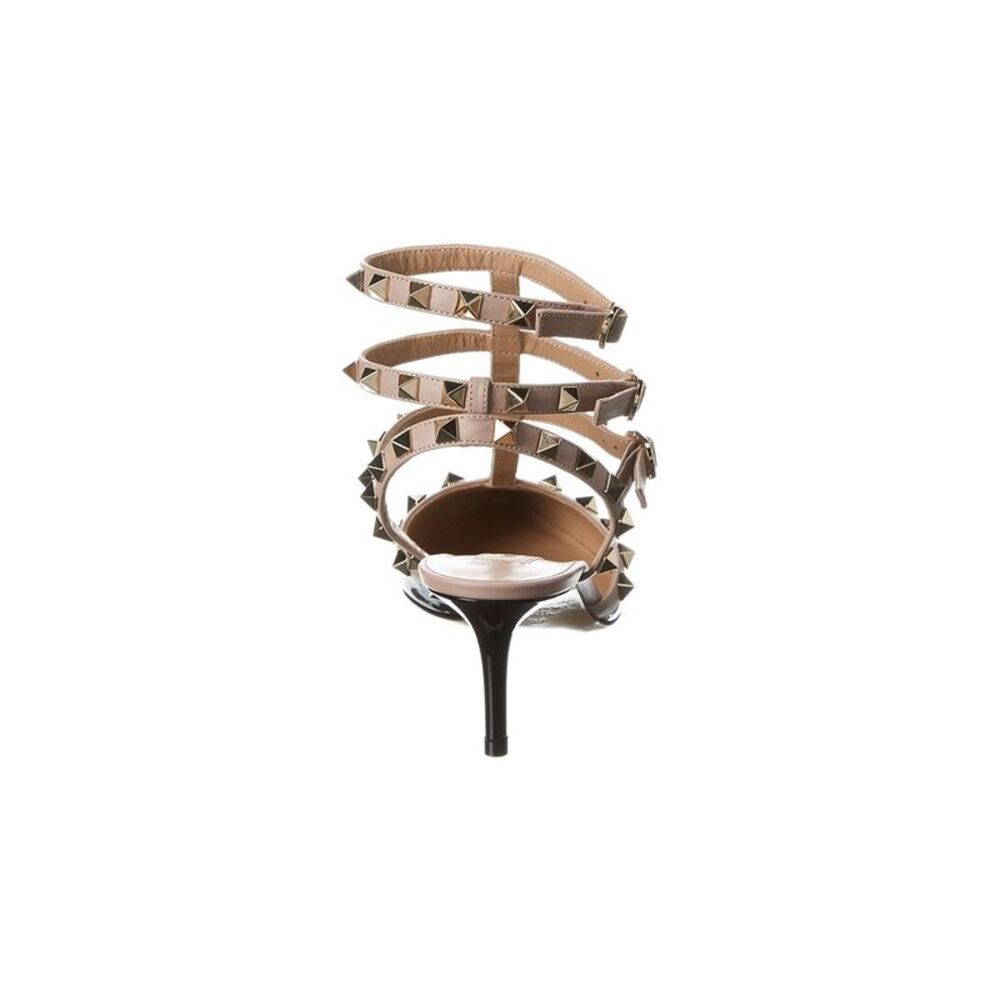Valentino Rockstud Caged 65 Patent Ankle Strap Pump, Black - Picture 3 of 5